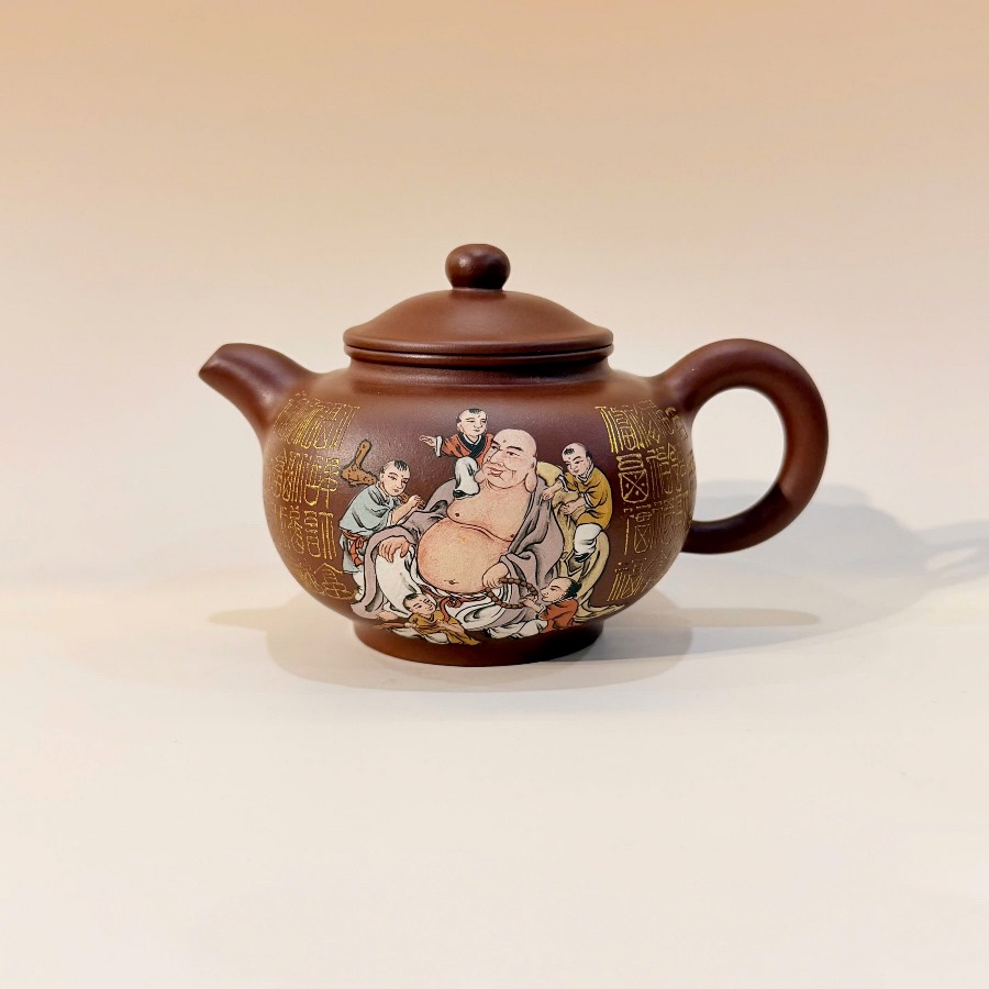 Ấm tử sa đất cũ đáy tào thanh chuyết chỉ ngũ phúc 250ml ATS615