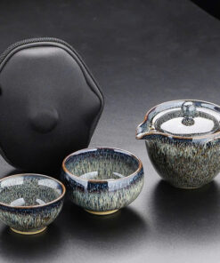 Bộ Ấm Trà Du Lịch Men Thiên Mục 2 Chén 200ml AT306