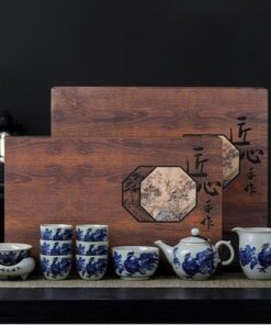 Bộ Ấm Trà Sứ Cảnh Đức 7 Chén Hoạ Gà 230ml AT15 