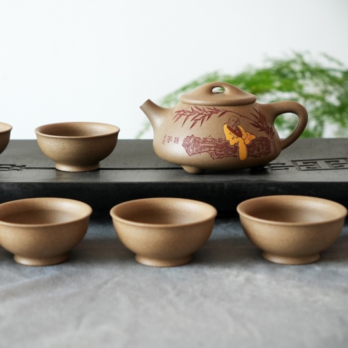 Bo Am Tra Tu Sa Dat Cu Doan Ne Thach Bieu Khac Than Tra 6 Chen AT208