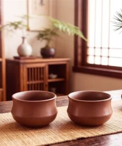 Chén Nê Hưng Đoạn Trúc Trơn Nâu 40ml CNH72