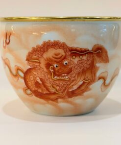 Chén sứ Cảnh Đức Phấn Thái Họa "Kỳ Lân Tống Tử" CS60