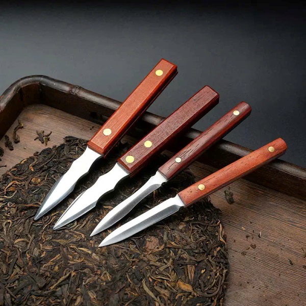 Dao Tách Trà Phổ Nhĩ Lưỡi Ngắn Chuôi Gỗ DC17 - Ảnh 4