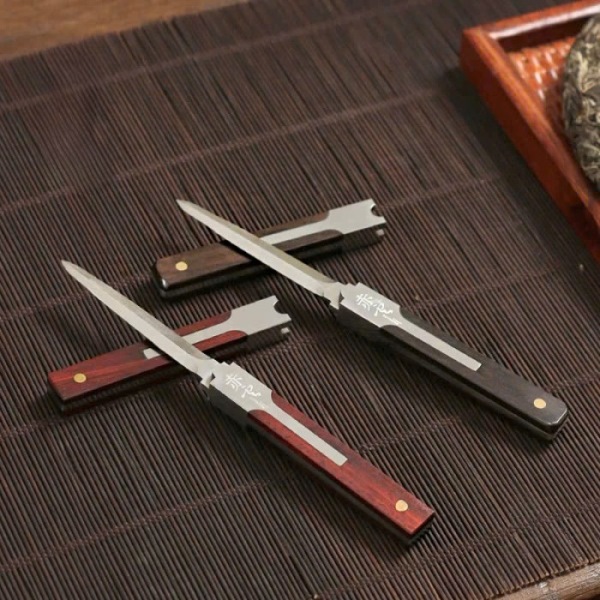 Dao Tách Trà phổ nhĩ cao cấp Chuôi Gỗ đẹp 18cm DC39 - Ảnh 3