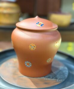 Hũ đựng trà tử sa nguyên khoáng  chu nê  pháp lam đất cũ thủ công  HT102
