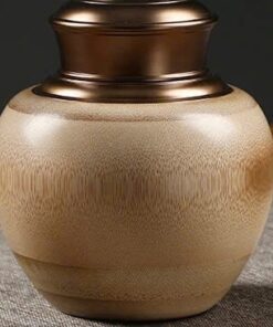 Hũ Đựng Trà Tre 2 Nắp Dáng Cao Trơn 13.5x6cm 550ml HT105