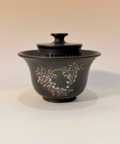 Tiềm Trà Tử Sa Nê Hưng Đen Hoa Lan 180ml AS110