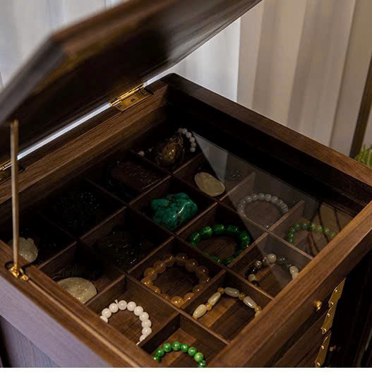 Tủ Trà Di Động Gỗ Óc Chó Đựng Ấm Chén Cao 115x45x45cm BT50 - Ảnh 6