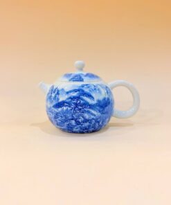 Ấm sứ cảnh đức họa sơn thủy vẽ tay thủ công tây thi nhỏ đẹp AS43