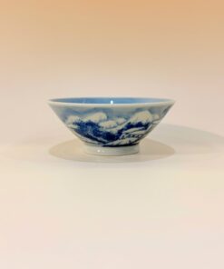 Chén sứ Cảnh Đức men Thanh Hoa Sơn Thủy CS90