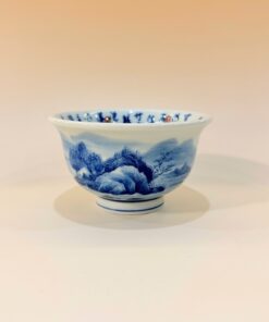 Chén sứ Cảnh Đức men Thanh Hoa Sơn Thủy CS91