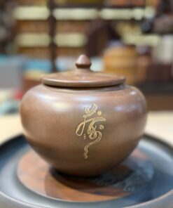 Hũ đựng trà phổ nhĩ lên men nê hưng dáng tròn đẹp 1L HT64