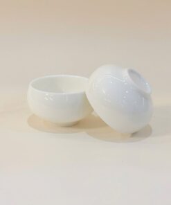 Chén Sứ Bạch Định Trắng Dáng Khum 60ml CS108