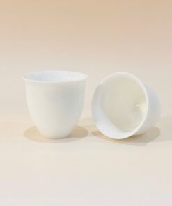 Chén Sứ Cảnh Đức Bạch Định Dáng Cao 55ml CS107