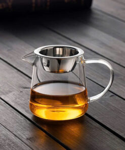 Chén Tống Thủy Tinh Vuông Trong Đáy To Có Lọc Inox 280ml CT35