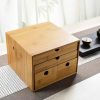 Hộp đựng trà phổ nhĩ tre tự nhiên 4 ngăn HPN08