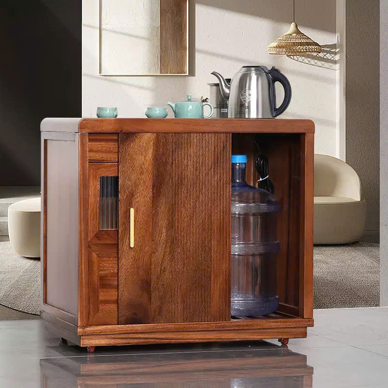 Bàn Trà Di Động Gỗ Hương Mặt Đá Chữ Nhật 45x37cm Cao 69x74x45cm BT14 - Ảnh 2