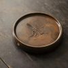 Thuyền Trà - Đế Ấm Đồng Điểu 19x4cm DA01