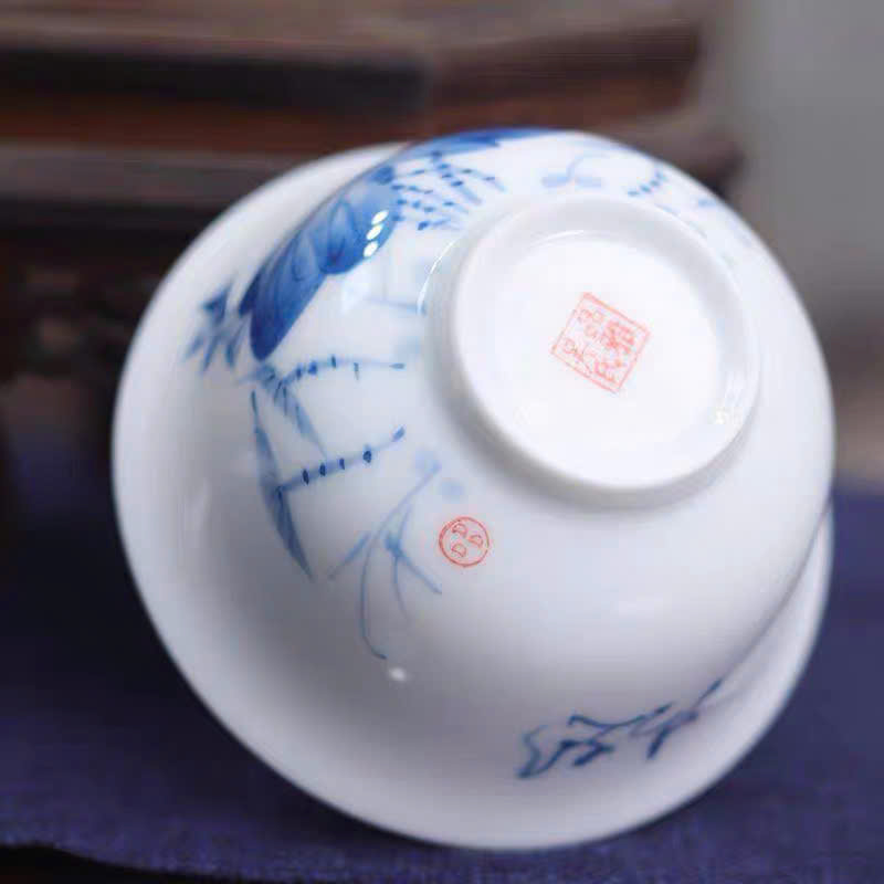 Chén Khải Sứ Cảnh Đức Liên Ngư 150ml AS16 - Ảnh 4