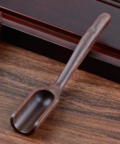 Xúc Trà Gỗ Gụ Trơn Dài 17cm XT04