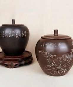 Hũ trà tử sa Nê Hưng Liên Hoa HT119