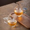 Chén Tống Thuỷ Tinh Đế Dày Quai Rồng 2 Màu Dáng Đứng 300ml CT114