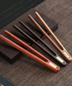Gắp Chén Gỗ Chuôi Gắn Đồng Chữ Nhật GC15