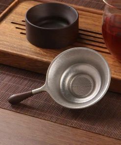 Lọc Trà TiTan Sáng Quai Gỗ Đường Kính 8cm LT50-2