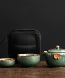 Bộ Ấm Trà Du Lịch  Men Rạn ATB15
